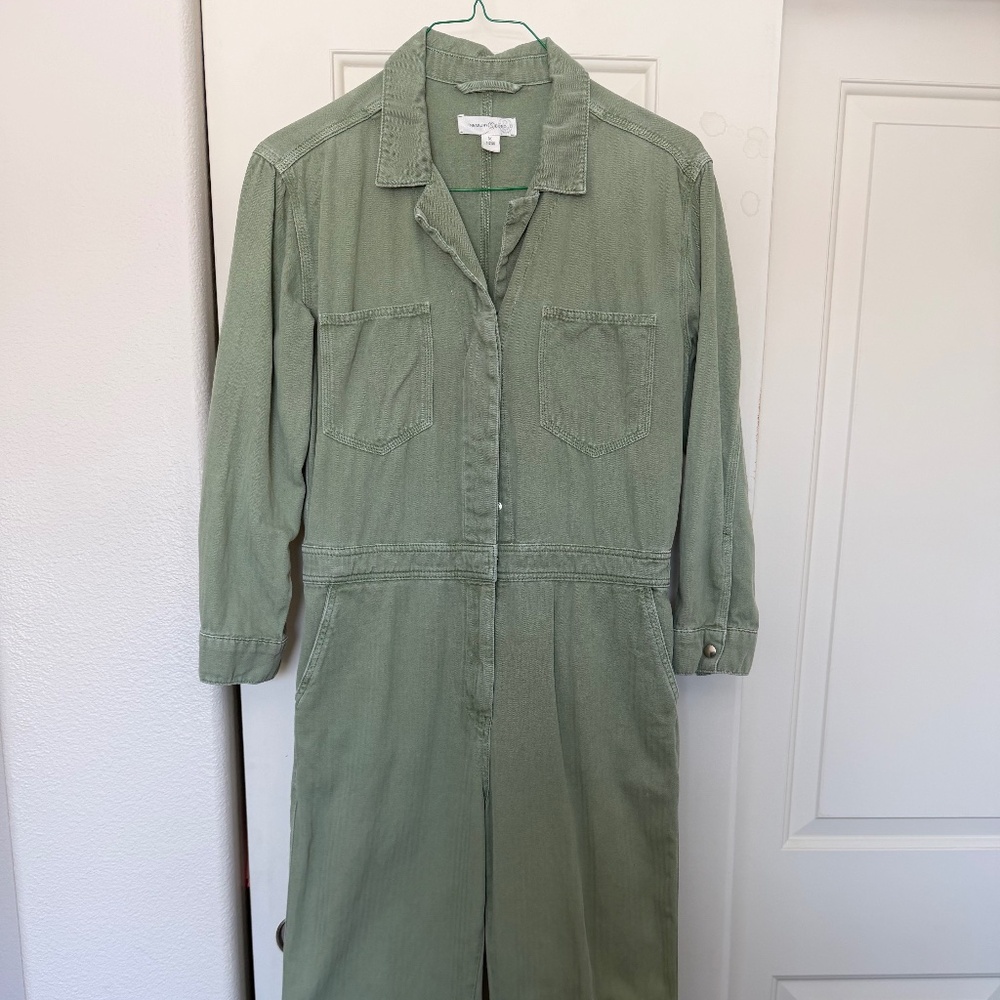 Treasure & Bond Green Utility Jumpsuit Size M